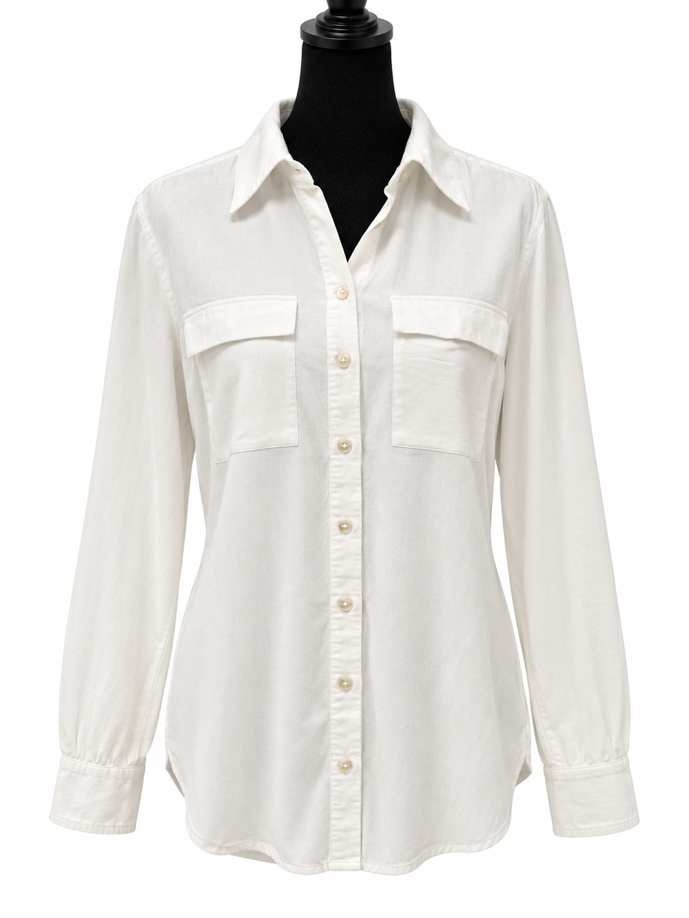 LOFT White Button Down Utility Shirt Women’s Size Small S